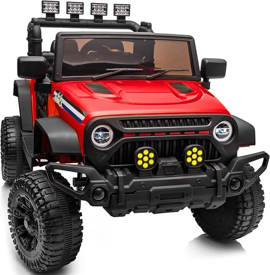 24V Ride on Toy Car, Kids Electric Vehicle 24 Volt Kids Ride on Car w/Remote Control, 3 Speeds – Red