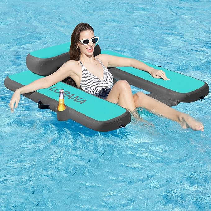 Inflatable Floating Chair Pool Floats Adult Lounger Float Chair for Swimming Pool