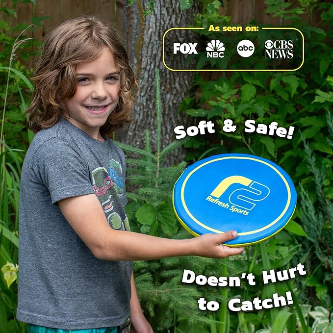 Soft Disc Flying Toy - Doesn't Hurt to Catch - Best Stocking Stuffers For Kids & Adults All Ages - Gifts for Boys & Girls 4 5 6 7 8 9 10 11 12 13 Year Old Boy & Up - Beach Toys For Kids Outdoor Games