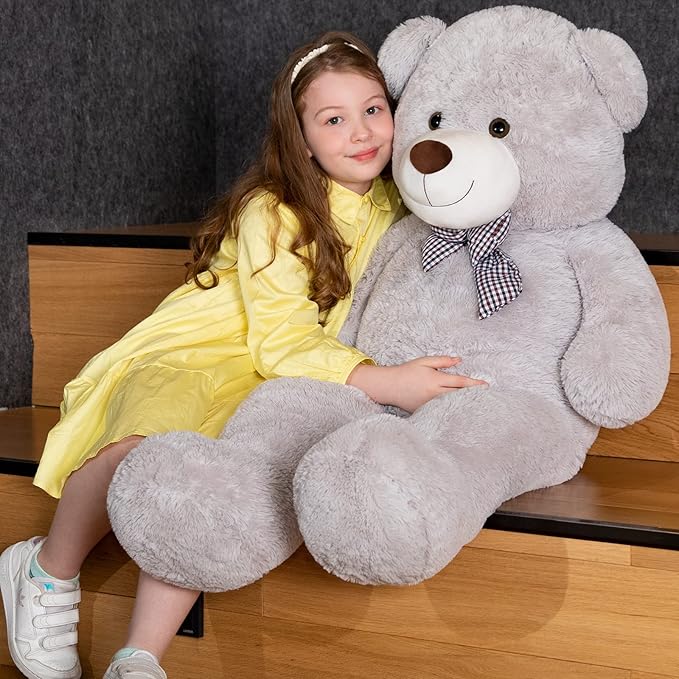 MaoGoLan Giant Teddy Bear Plush Toy - Ultra Soft & Cute Large Stuffed Animal 39 inches, Perfect for Baby Showers, Birthdays, Valentine’s Day Gifts (Kids, Couples, Family),Gray