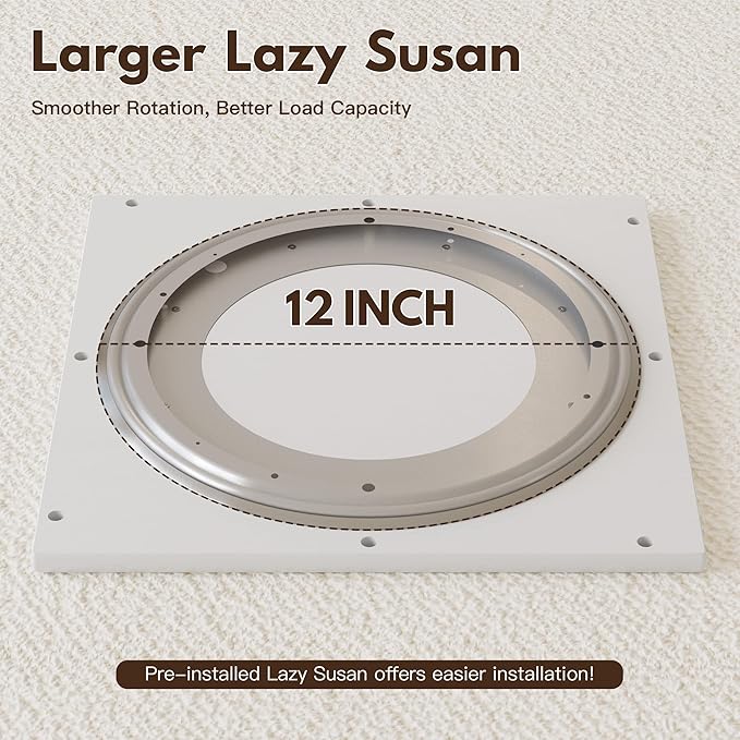 YOWOS Rotating Bookshelf Tower, 360 Display Spinning Bookcase, Bamboo Bookshelf Floor Standing Storage Rack, Wood Narrow Book Shelf Organizer for Kids&Adults (White, 6 Tier)