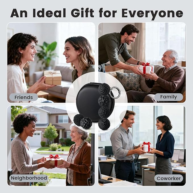 LovesTown 6PCS Silicone Magnetic Fidget Balls, Magnetic Sensory Fidget Balls Quiet Travel Toys for Adults Teens Office School Birthday Gift (Black)