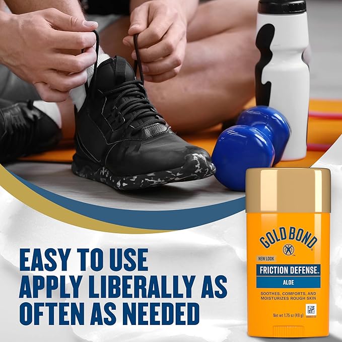 Gold Bond Friction Defense Stick, With Aloe to Soothe, Comfort & Moisturize Rough Skin, Prevents Chafing, 1.75 oz. (Pack of 2)