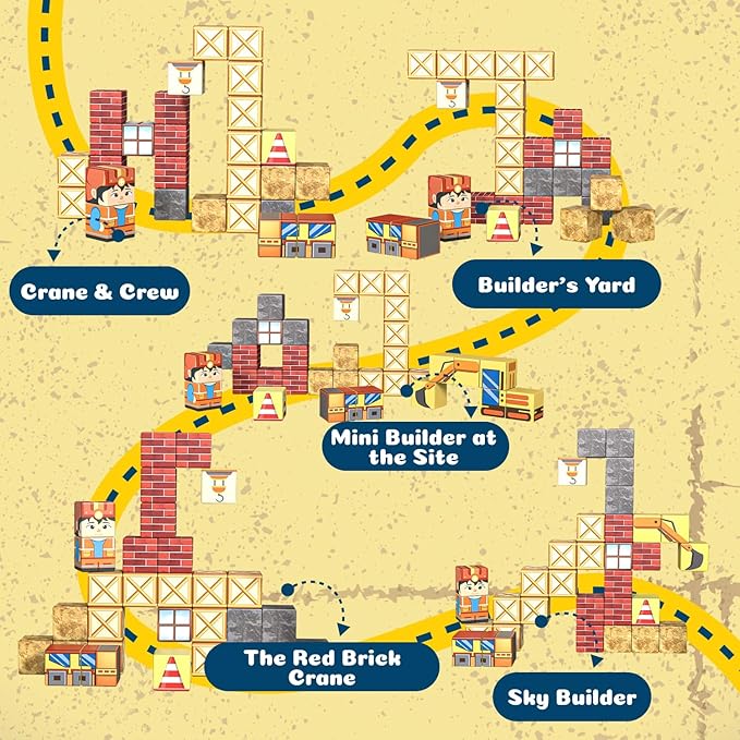 OAR Mini Magnetic Blocks – Montessori Toddler Sensory Magnetic Building Blocks & Tiles STEM Set, Magnet Cubes with Portable Gift Box, Travel Toy for Kids Ages 3-8, Christmas & Birthday Gift