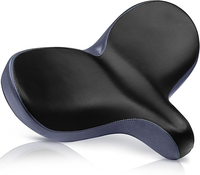 X WING New-Age Noseless Bike Seat Cushion for Men & Women - Extra Padding & Wide - Suitable for City, Electric, Stationary Bikes - Compatible with Peloton Bikes – Wide Winged Bike Seat with Cushion