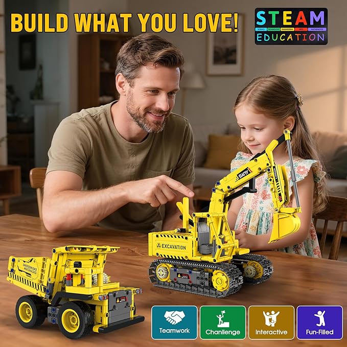 5-in-1 STEM Robotics Kits, 550 PCS Science Kits Building Blocks RC Robot Sets, App & Remote Control, Educational Toys for Kids Age 6 7 9 10 11 13 14+, DIY Gift for Boys & Girls