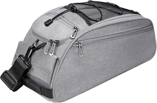 MOSISO Bike Rack Bag, Waterproof Bicycle Trunk Pannier Rear Seat Pouch Cycling Bike Carrier Backseat Storage Luggage Saddle Shoulder Bag