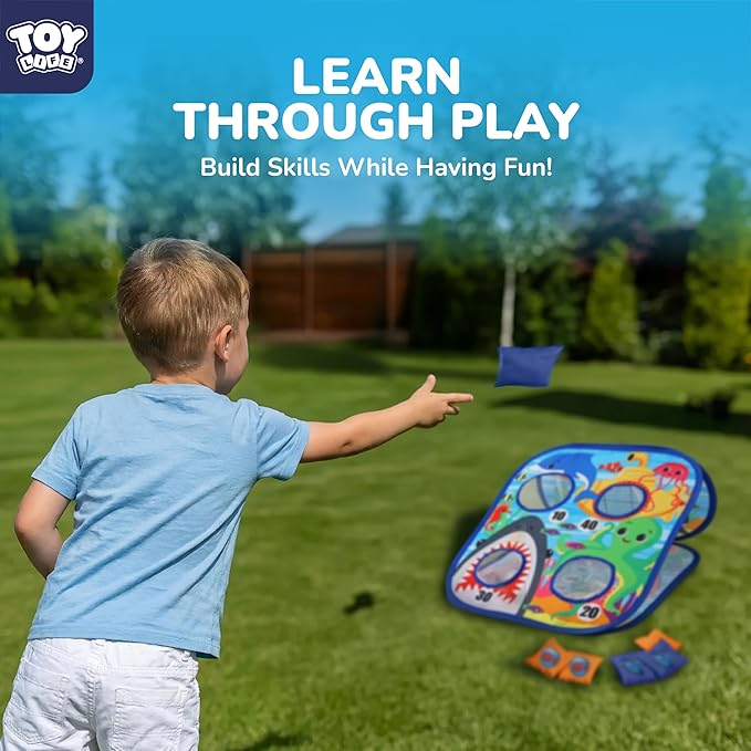 TOY Life Toddler Outdoor Toys for Kids Ages 4-8, Bean Bag Toss, Outside Yard Games for Kids Cornhole, Indoor Lawn Backyard Games Birthday Family Party Toddler Game, Gift for Boys 3 4 5 6 7