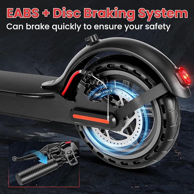 Caroma Electric Scooter,630W Peak Motor,20 MPH Max Speed & 18 Miles Long Range,8.5" Solid Tires,Dual Braking System with Cruise Control,Foldable E-Scooter with Smart APP Lock for Adults and Teens