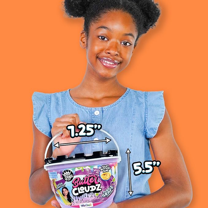 Compound Kings Fluffy Butter Cloudz Scented Large Slime Bucket for Kids – Soft, Squishy, Non-Toxic Sensory Toy | Purple Grape Slime Gift