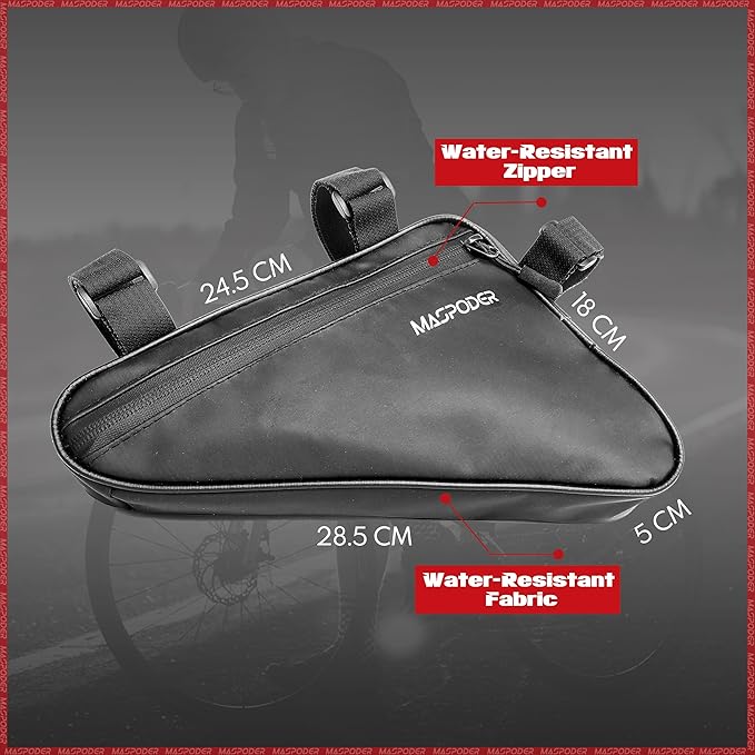 Bike Tool Kit, Repair Kit with Frame Bag, Mini Pump, Multitool, Tire Lever Patches Bicycle Accessories Set for Adult Bikes Road Mountain MTB