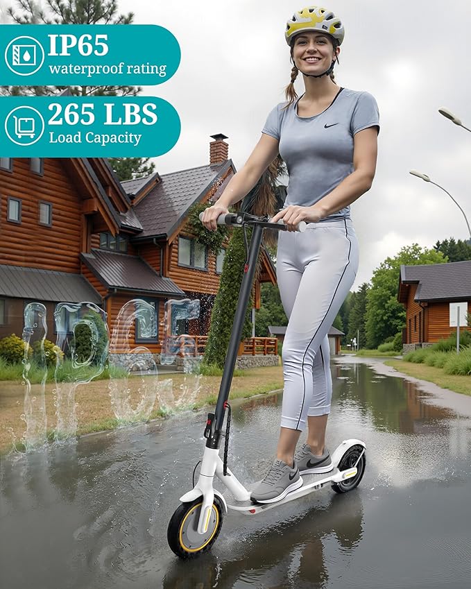 Electric Scooter for Adults - 350W/500W Motor, 8.5"/10" Solid Tire, Top Speed 19 MPH, Max 16-22 Miles Ranges, Load 265LBS, Aluminum Alloy Frame Foldable Commuting Escooter for Adults & Teens