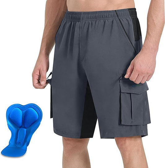 Men's Mountain Bike Shorts 3D Padded Bicycle Biking Shorts Quick Dry Lightweight MTB Cycling Shorts