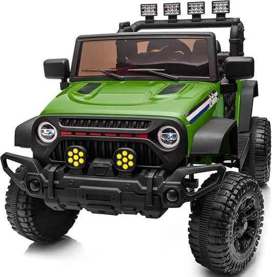 24V Kids Ride on Car, Kids Electric Vehicles Car Ride on Toy Truck for Toddlers 3-5 w/Remote Control, 400W Motor - Green