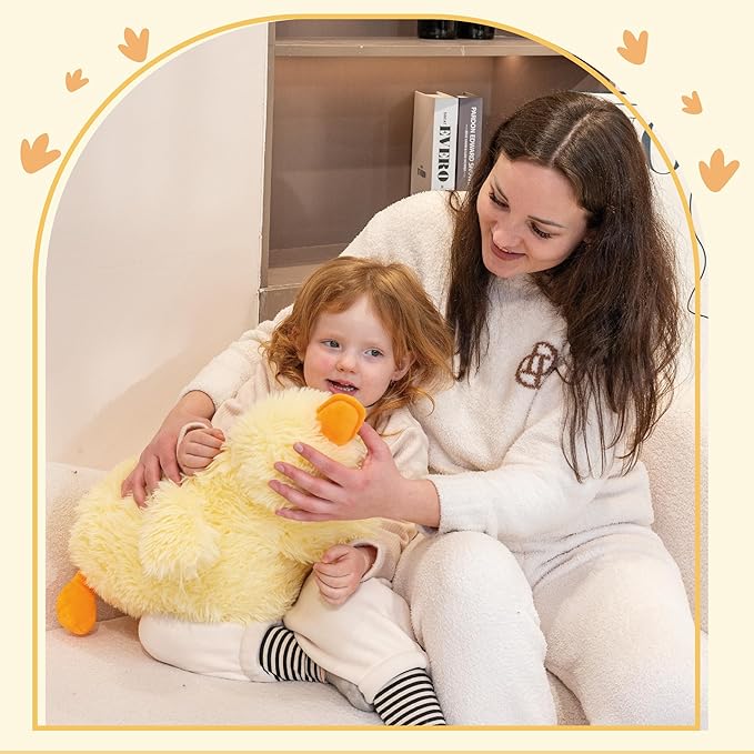 24" Yellow Duck Stuffed Animals, Soft Duck Plush Toys, Ducking Stuffed Animal, Fluffy Stuffed Animals, Cute Farm Plush Toy for Kids Adults Pets on Birthday Christmas