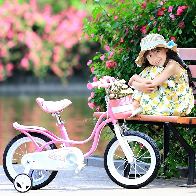 Royalbaby Princess Girls Kids Bike 12 14 16 18 20 Inch Children Bicycle with Basket for Age 3-12 Years
