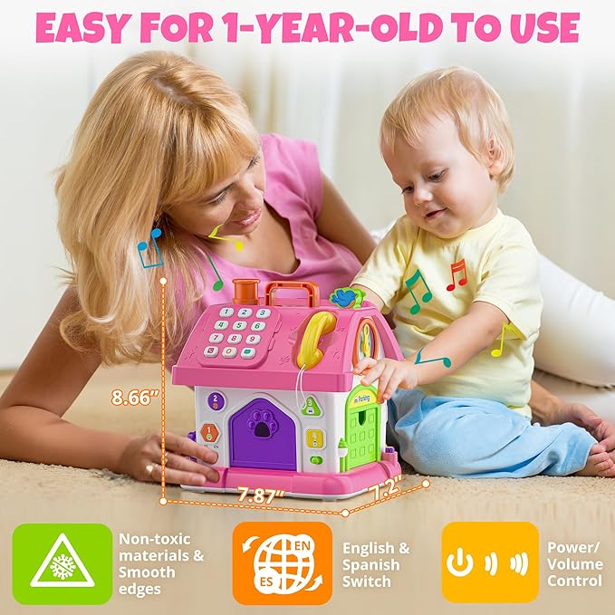 Montessori Toys for 1 Year Old Girls, 1st Present First Birthday Gifts for One Year Old Girl Baby Girl Boy Toy 12-18 Months, Educational Learning Toddler Montessori Toys 1-2