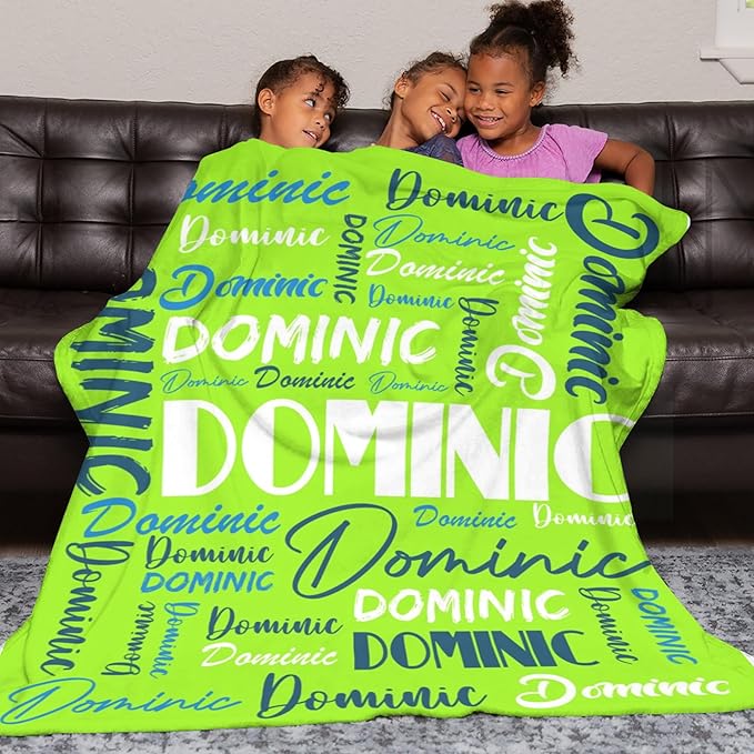 Dr.TOUGH Personalized Name Blanket Personalized Blanket for Adult Kids Flannel Customized Personalized Blankets and Throws