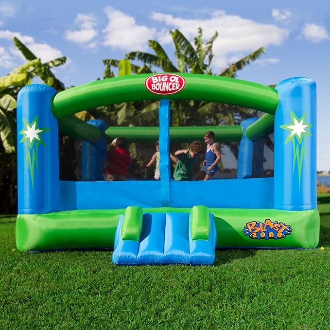 Big Ol Bouncer Inflatable Bounce House w/Blower - Huge - Premium Quality - 6 Players