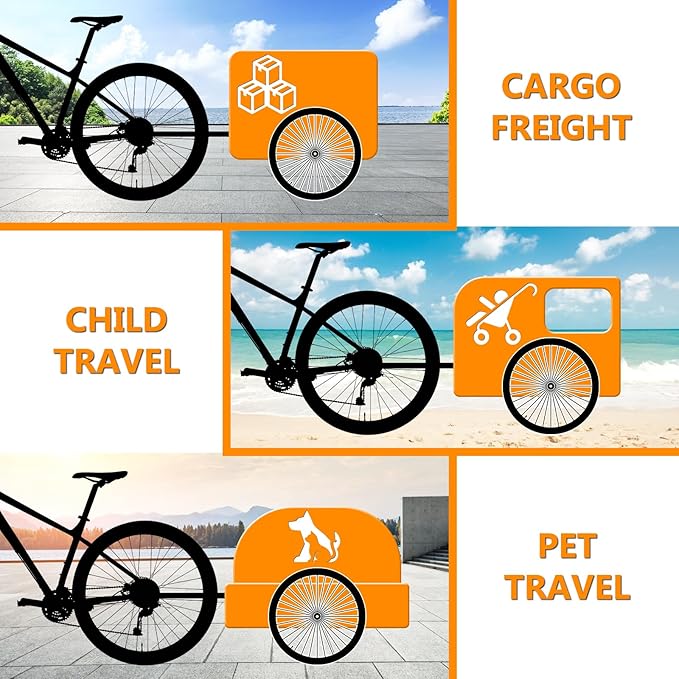 Bike Trailer Hitch Connector Coupler Bicycle Adapter for Children's Trailers,Cargo and Pet Bicycle Trailers,Black Adapter Accessories