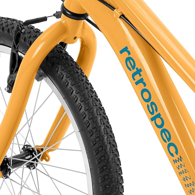 Retrospec Dart 20 & 24 Inch Kids Bike - 7-Speed Hybrid Bicycle for Ages 6-11 with 29in All-Season Tires & Shock Absorption - Adjustable Height Youth Bike with V-Brakes & Smooth Gear Shifting