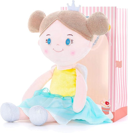 Gloveleya Dolls First Baby Girl Gifts Soft Stuffed Doll Yellow