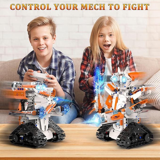 5in1 STEM Robot Building Toys for Kids, Remote & APP Controlled Robot Car Tank STEM Building Kit for Kids Science Learning, 689 Pcs DIY Building Blocks Set Gifts for Age 6 7 8 9 10 11 12+ Boys & Girls