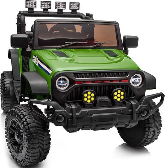 24V Ride on Toy Car, Kids Electric Vehicle 24 Volt Kids Ride on Car w/Remote Control, 3 Speeds – Green