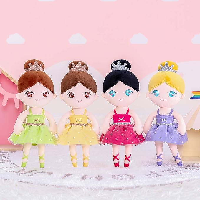 Gloveleya Baby Doll Girl Gift Ballerina Plush Soft Doll Light Purple