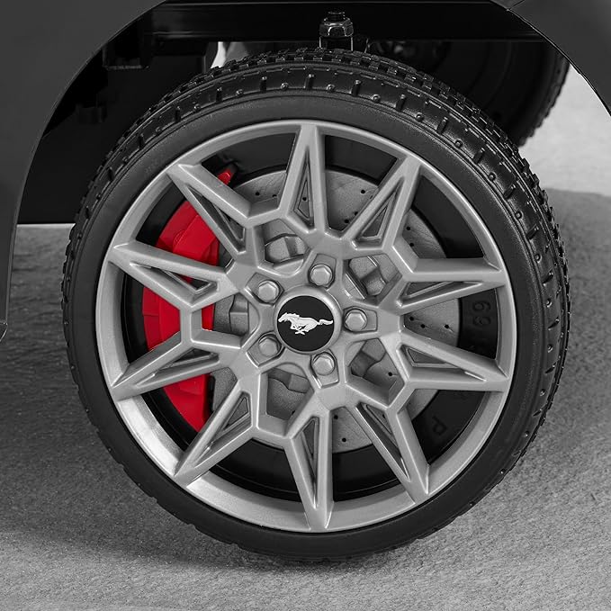 Best Choice Products Kids 12V Electric Ride On Car Officially Licensed Ford Mustang w/Parent Control, LED Lights, 2 Speeds, Bluetooth - Gray