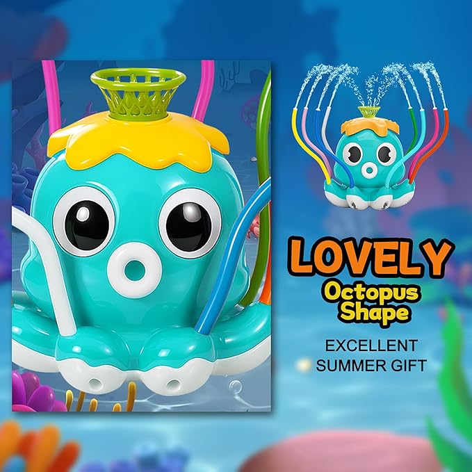 Water Sprinkler Baseball Toy for Kids Outdoor Play – 2-in-1 Splash Game with Bat & Balls, Backyard Summer Water Toys for Toddlers and Children, Fun Lawn Activities for Boys Girls Ages 3-12