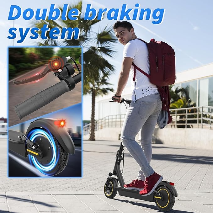 8.5/10 Inches Electric Scooter Adult, 19/22 MPH Top Speed, 350W/500W Powerful Motor, 21/22/28 Miles Long Range, Folding E-Scooter for Adults, E Kick Scooter Dual Braking