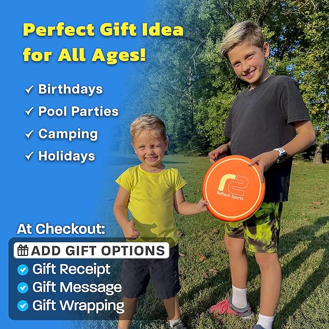Fun Flying Toy for Kids, Teens & Adults - Beach Soft Disc - Durable Design Floats On Water - Use As A Pool Toy & Water Activity - Outdoor Toys & Stocking Stuffer Gifts For Kids All Ages Boys & Girls