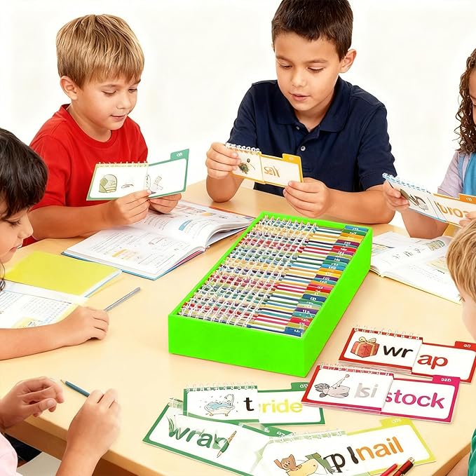 30 Read and Rhyme Flip Books Letter Sounds Flash Cards Flip Books Interactive Reading Flash Cards