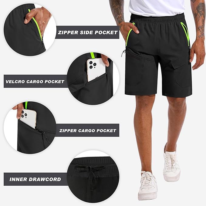 Men's Mountain Bike Shorts 3D Padded Baggy Bicycle Riding Cycling Shorts Quick Dry Lightweight Biking Shorts