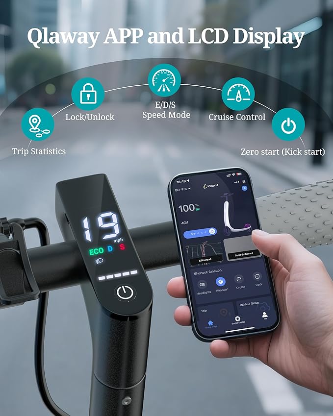Electric Scooter - 8.5"/10" Solid Tire, Powerful 350W/500W Motor, Top Speed 19 MPH, Max 16-22 Miles Ranges, Load 265LBS, Aluminum Alloy Frame Foldable Commuting Escooter for Adults & Teens