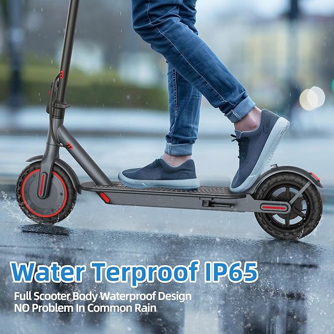 Electric Scooter Adults, Powerful 350W E-Scooter, Max 19 Mph & 15-19 Miles Range Scooters, Folding Scooters with 8.5" Solid Tires, Commuting Scooter Kick Scooter with APP Control (Seats Optional)