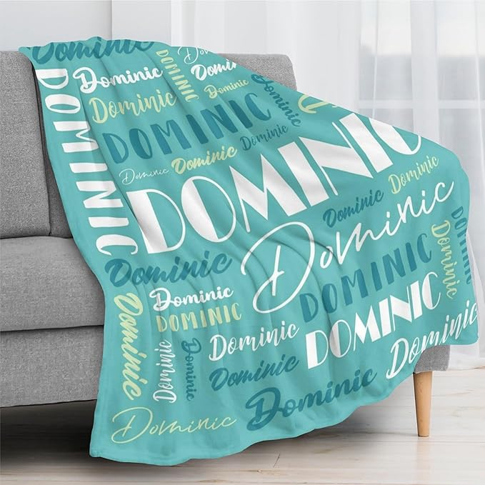 Name Blanket Personalized Blanket for Adult Kids Flannel Customize Throw Blanket Custom (Color 20, 30 x 40 Inches)