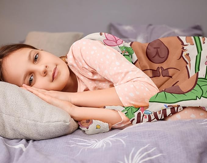 Christmas Capybara Gifts, Capybara Blanket 50"x40", Capybara Gifts for Girls, Birthday Gift for Capybara Lover, Just A Girl Who Loves Capybaras