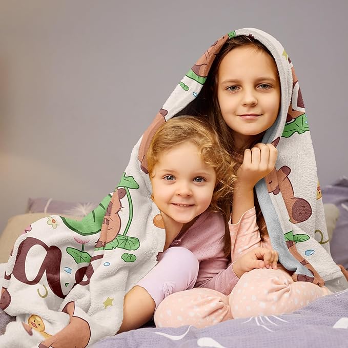 Christmas Capybara Gifts, Capybara Blanket 50"x40", Capybara Gifts for Girls, Birthday Gift for Capybara Lover, Just A Girl Who Loves Capybaras