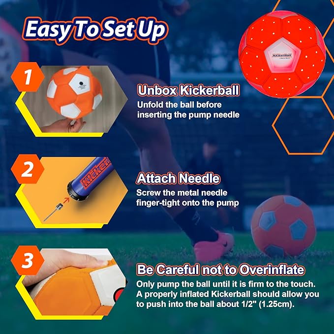 Kickerball - Curve and Swerve Soccer Ball/Football Toy - Kick Like The Pros, Great Gift for Boys and Girls - Perfect for Outdoor & Indoor Match or Game