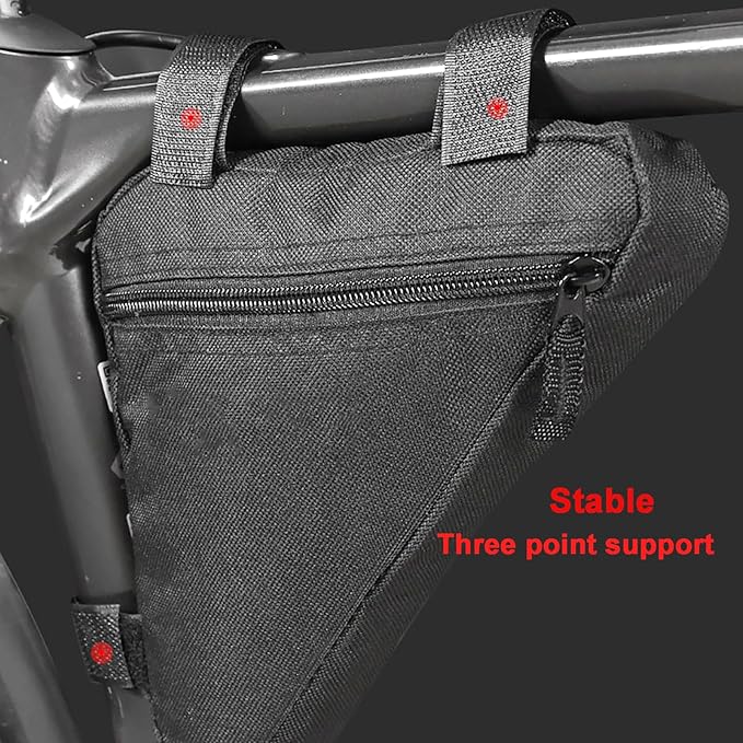 COTOUXKER Bike Frame Bag, Mountain Bike Bag for Road and Mountain Bikes Lightweight Cycling Storage Bags (Small black)