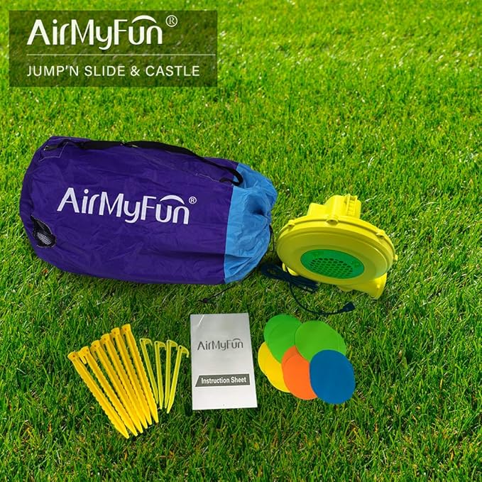 AirMyFun Bounce House with Slide Inflatable Durable Sewn Jumper Castle Bouncy House for Kids Outdoor Indoor