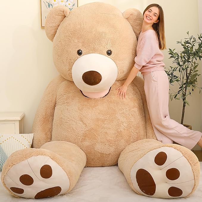 MaoGoLan Giant Teddy Bear Stuffed Animal, 10 Feet Tall, Jumbo Size Plush, Charming and Fluffy for Decorations, Celebrations, Valentine's Day