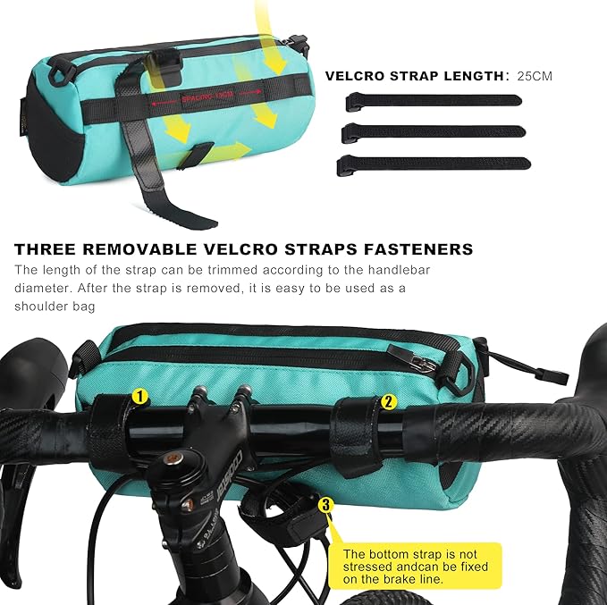 Rhinowalk Bike Handlebar Bag, Bicycle Front Bag Shoulder Bag Storage Bag with Shoulder Strap for Road Mountain Bike Cycling Travel
