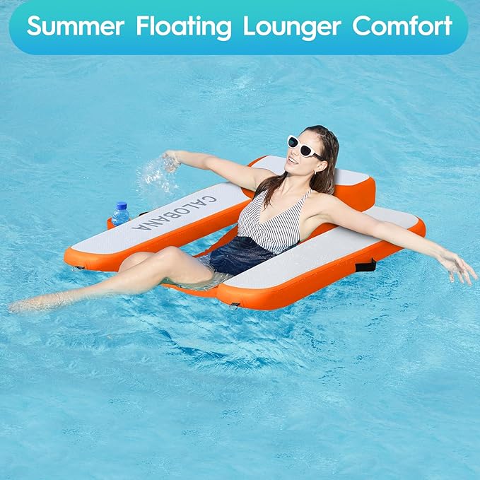 Inflatable Floating Chair Pool Floats Adult Lounger Float Chair for Swimming Pool Party Lake River