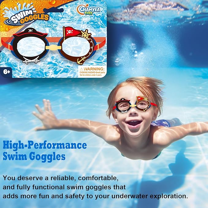 LITTLE FROGGY Kid’s Diving Set with 30 Pcs Diving Toy Kit Perfect for Pool, Beach, Water Parks, for Swimming Training & Water Games for Boys Aged 3-12 (Pirate)