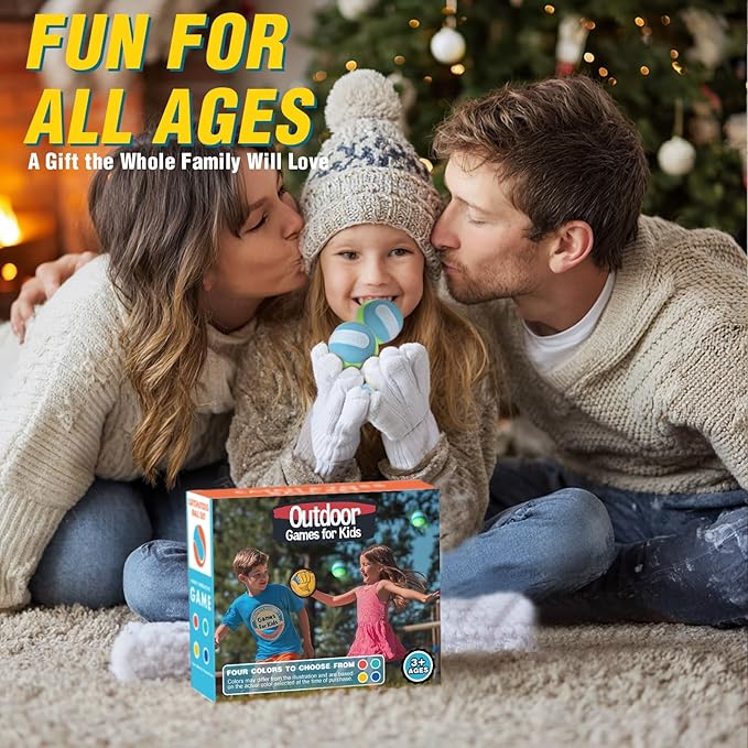 Toss and Catch Ball Game Set,Kids Toddler Baseball Glove & Catch Ball Toys,Kids Outdoor Games for Family,Toys for Beach Pool Yard Outside, Birthday Gift for Ages 3 4 5 6 7 8-12 Year Old Boys Girls