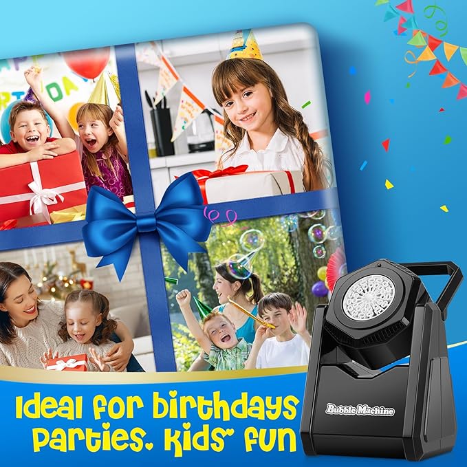 Bubble Machine for Kids, Automatic Bubbles Blower Maker Outdoor Outside Toys for Toddlers Age, Toys for 3 4 5 6 7 8 Years Old Boys Girls, Gift for Party Wedding Birthday