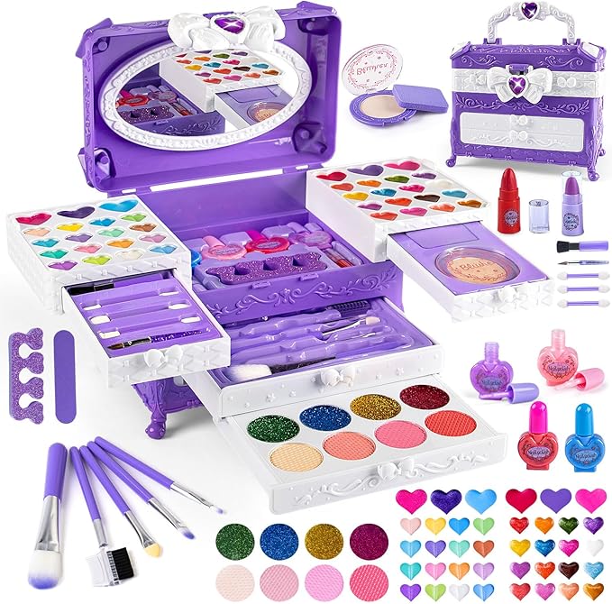 Websonaw Kids Makeup Kit for Girl,Safe & Non Toxic Washable Makeup for Kids